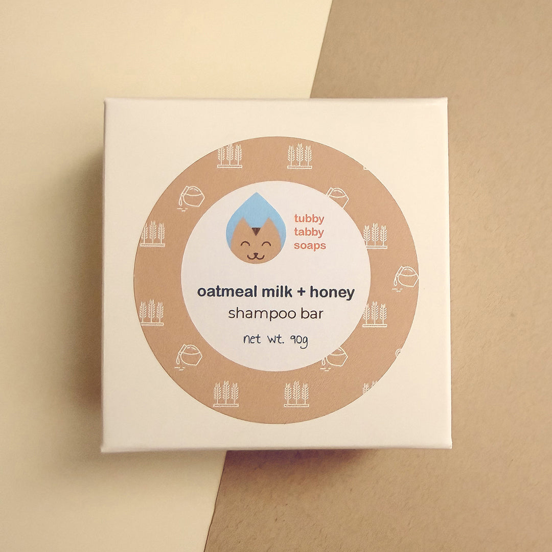 Shampoing solide au lait d'avoine et au miel