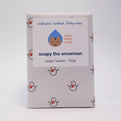 Soapy the Snowman handmade soap image 1