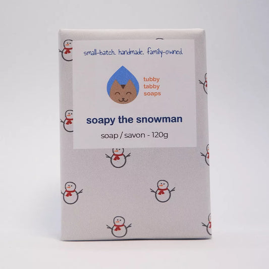 Soapy the Snowman handmade soap image 1