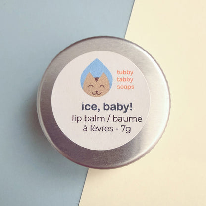 Ice, Baby! peppermint and lemongrass lip balm