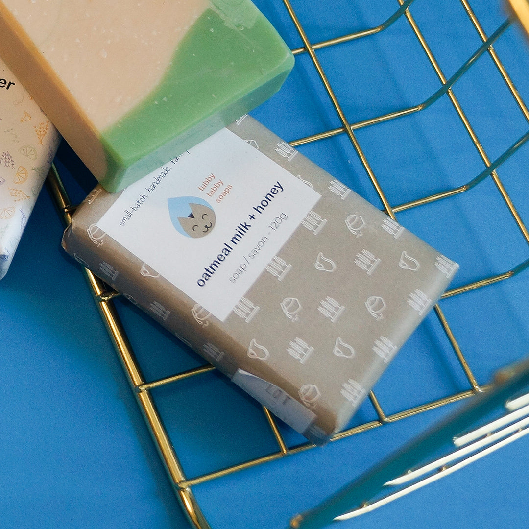 Oatmeal, milk and honey handmade soap