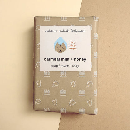 Oatmeal, milk and honey handmade soap