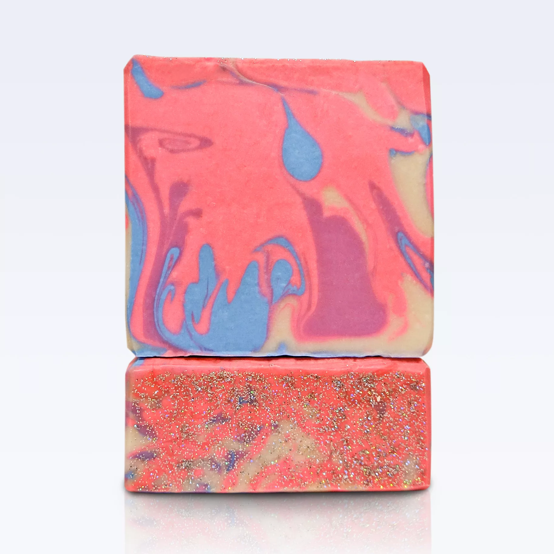 Unicorn Poop handmade kids soap by Tubby Tabby Soaps (bubblegum fragrance, swirled soap with glitter on top)