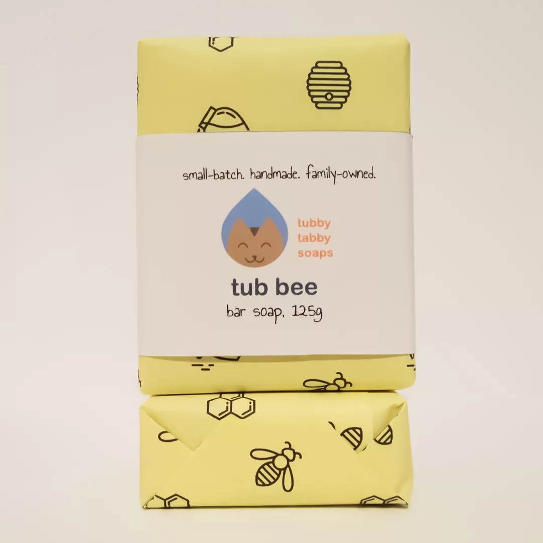Tub Bee handmade soap (featuring raw organic and fair trade honey by African Bronze Honey Project) by Tubby Tabby Soaps