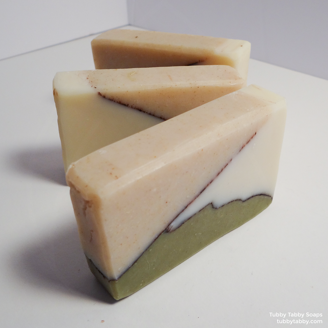 Green Smoothie artisanal handmade soap (small batch cold processed soap) by Tubby Tabby Soaps in Ottawa