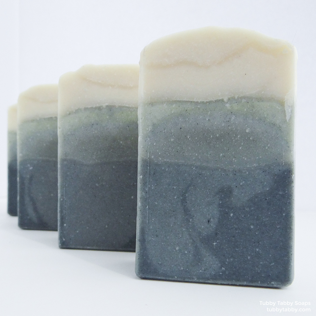 Haven't the Foggiest all-natural handmade soap by Tubby Tabby Soaps (naturally coloured with indigo powder, made locally in Ottawa)