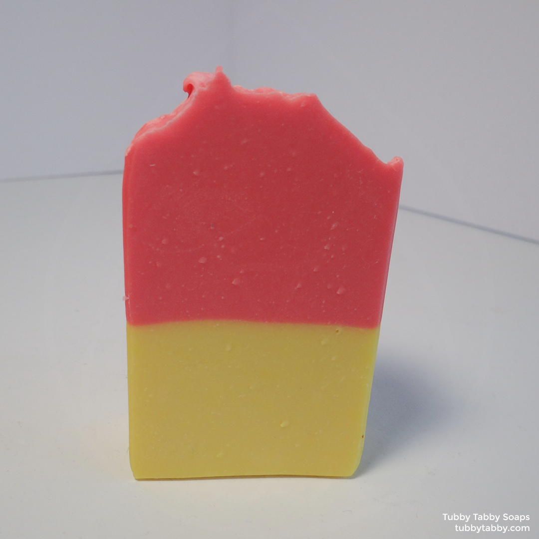 Pink Grapefruit handmade soap by Tubby Tabby Soaps in Ottawa