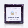 Galactic Grape handmade kids soap by Tubby Tabby Soaps (grape bubblegum fragrance with star and moon silhouettes and glitter)