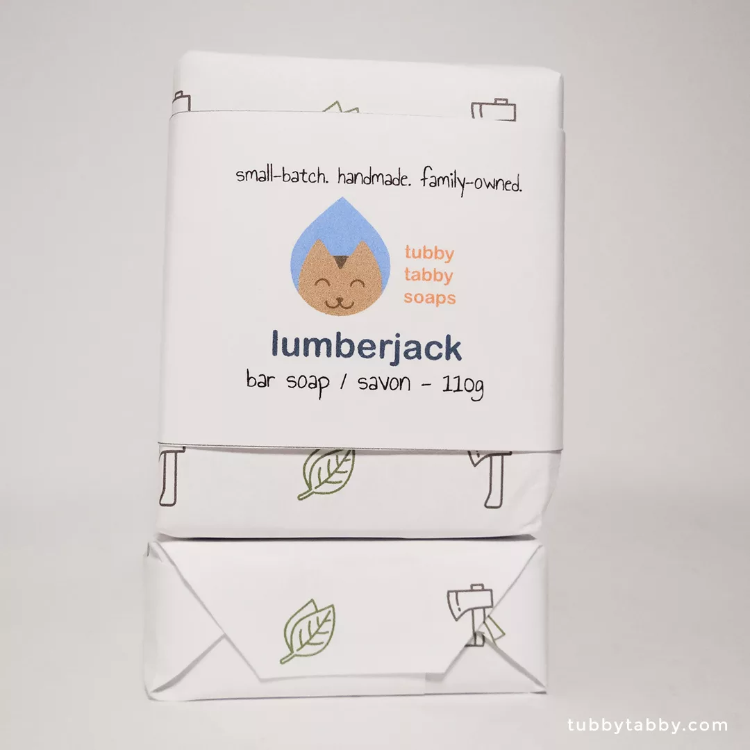 Lumberjack soap (package) by Tubby Tabby Soaps