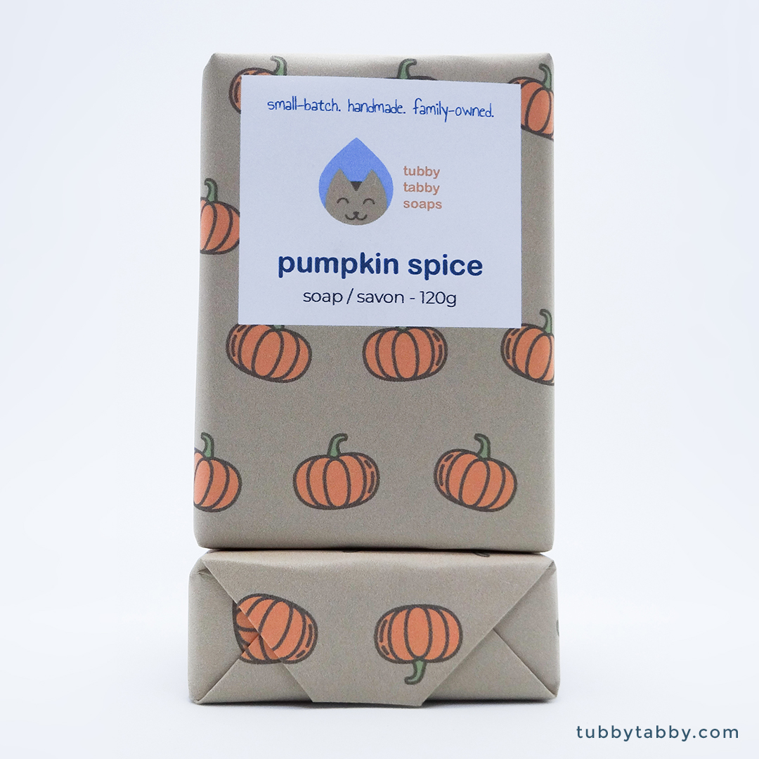 Pumpkin Spice limited edition handmade soap by Tubby Tabby Soaps