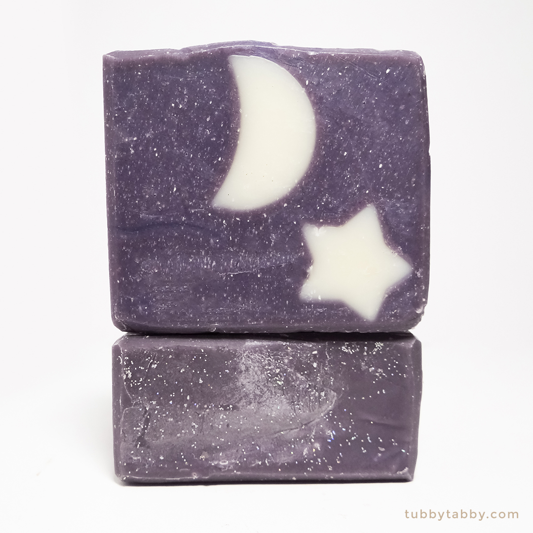 Galactic Grape handmade soap by Tubby Tabby Soaps