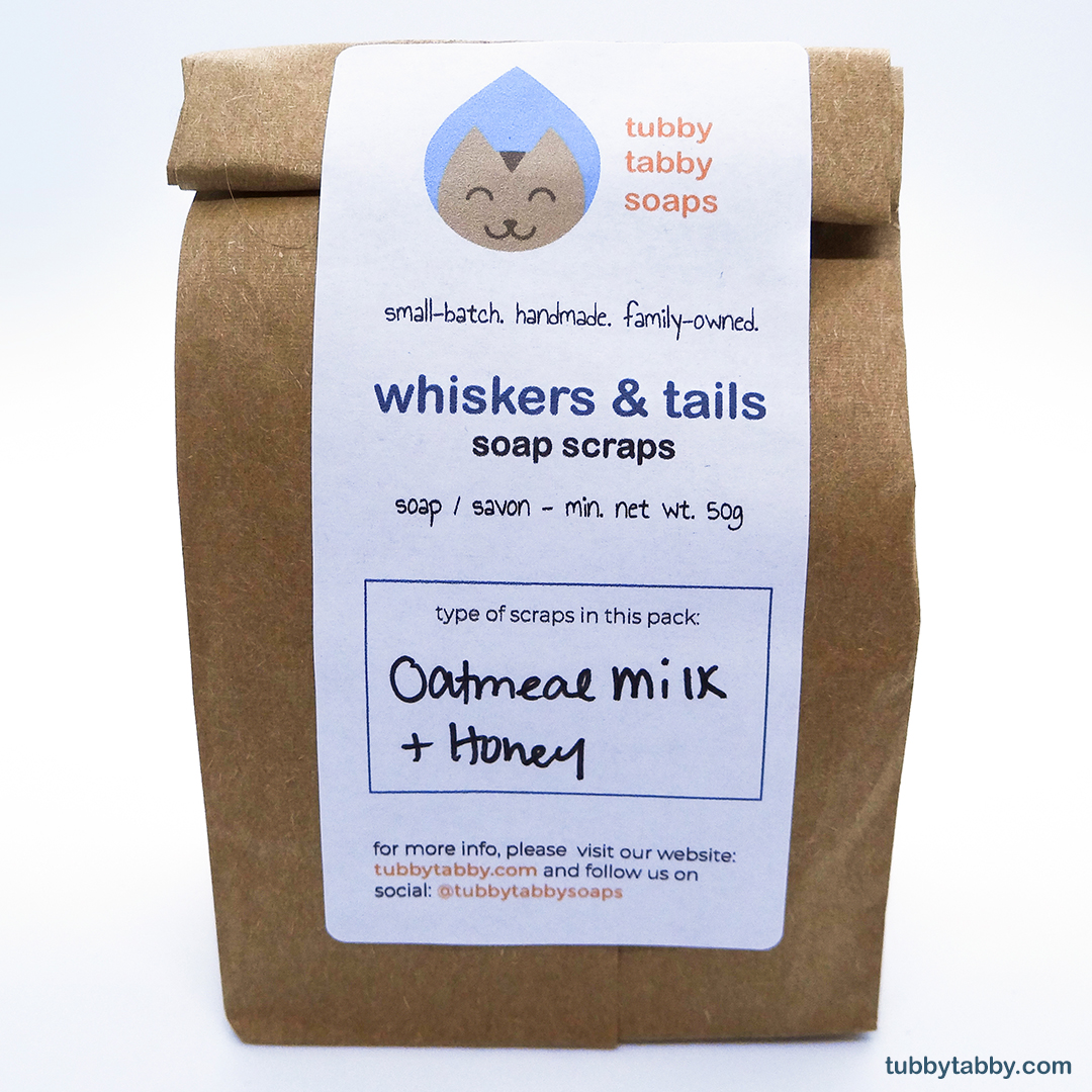 Whiskers & Tails pack of soap scraps by Tubby Tabby Soaps