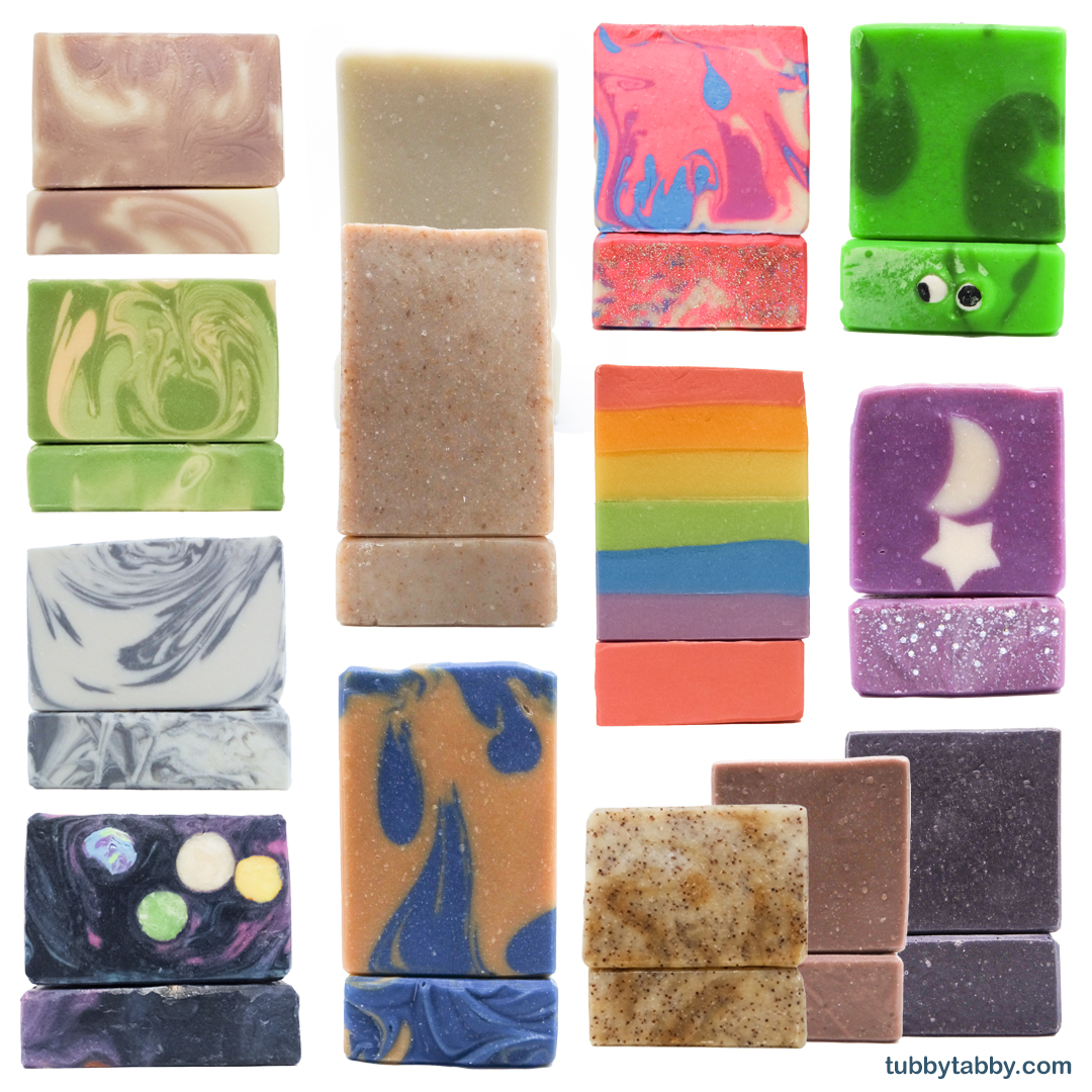 Soap sampler value pack of handmade soaps by Tubby Tabby Soaps