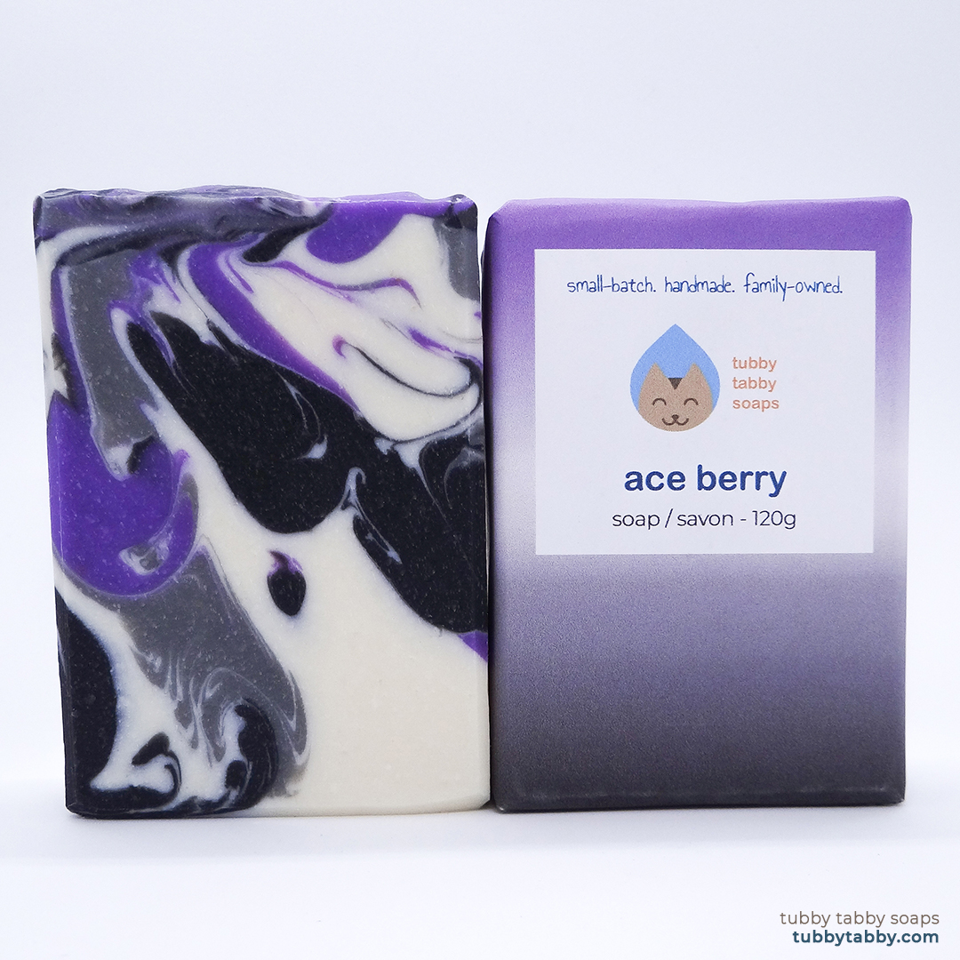 Ace Berry artisanal soap (Queer Pride gift pack) by Tubby Tabby Soaps