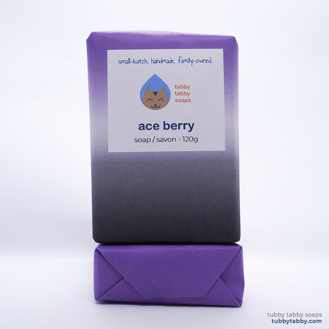 Ace Berry handmade soap (LGBTQ+ Pride gift pack) by Tubby Tabby Soaps