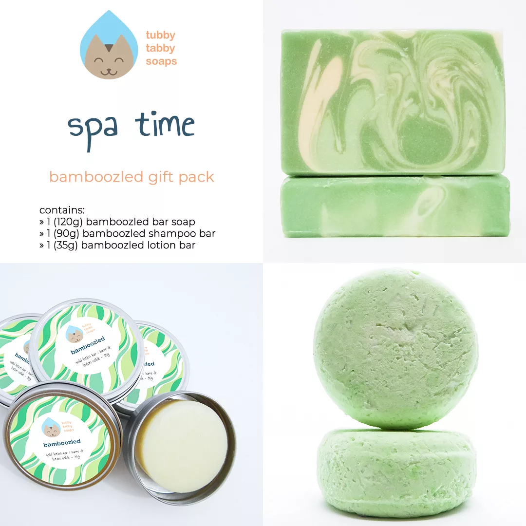 Spa Time (Bamboozled scent) gift pack by Tubby Tabby Soaps