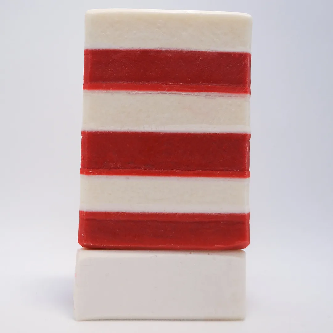 Candy Cane handmade soap by Tubby Tabby Soaps